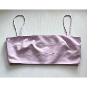 Zara Trafaluc Women’s Purple Cotton Blend Strappy Crop Top Size M NWOT